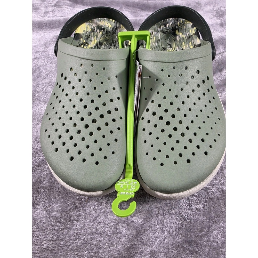 Crocs Inmotion Sage‎ Green Marbled Clog Men's Size 12 Slip On Shoes - Picture 3 of 4